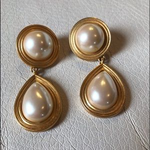 Four pair of large fun earrings